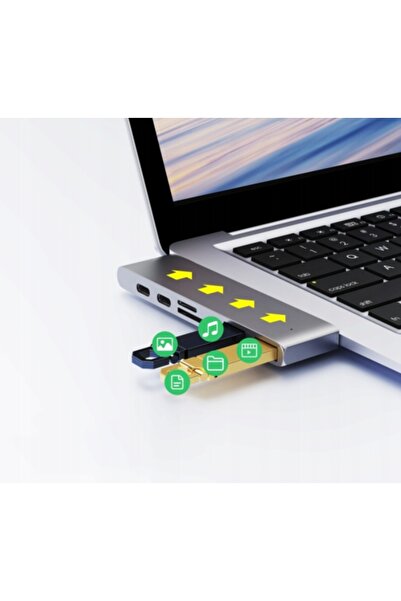 NO BRAND ZENWIRE BYL-2011N 7w2 Hub USB Type C 3.2 Gen. 1, Pasiv