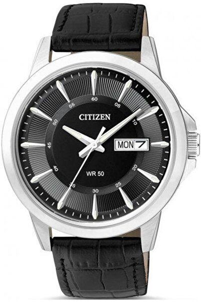 NO BRAND Ceas CITIZEN Quartz Piele BF2011-01EC Negru argintiu
