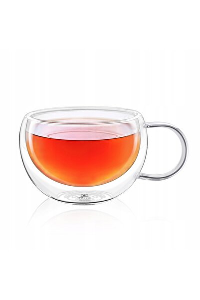 NO BRAND Wilmax 250ml cană cu perete dublu pentru cafea și ceai, STICLĂ TERMICĂ