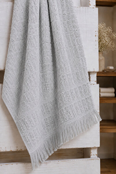 hasgül towel منشفة حمام مزينة بالشراشيب مقاس 90 × 150 سم، منشفة شاطئ، منشفة ج...