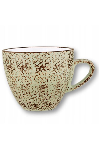NO BRAND Ceașcă pentru ceai/cafea din porțelan, culoare fistic, 300ml și farf...