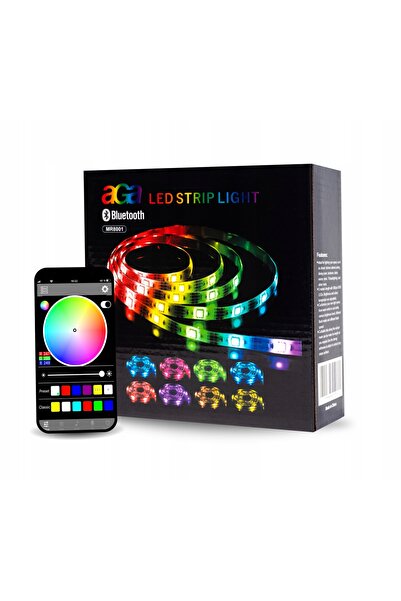 NO BRAND Bandă LED IP65 Bluetooth RGB 5m + controler + sursă de alimentare AGA