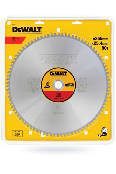 Dewalt Disc de ferăstrău pentru metal și oțel 355x25,4 mm 90Z DT1927