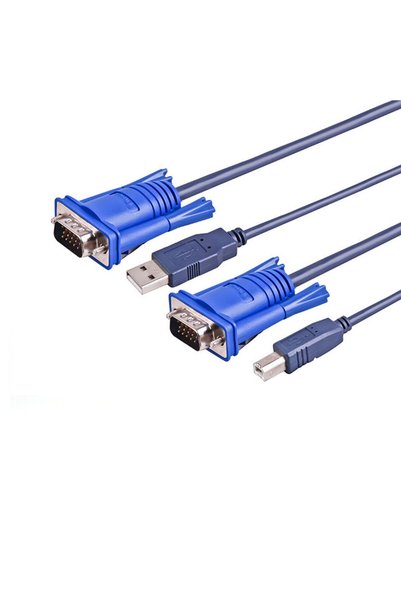 Leonpro USB Kvm Switch Vga Printer Adapter Cable 1.4m