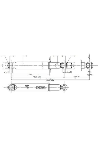 NO BRAND Amortizor de șoc pentru axă de remorcă KNOTT 750-1800kg pentru axe s...