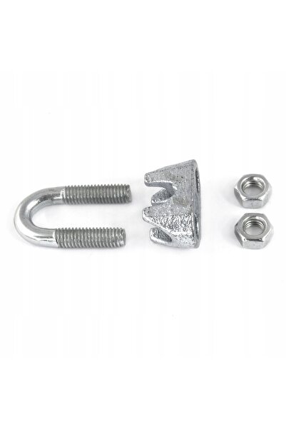 NO BRAND Clemă pentru cablu 16mm, zincată, 20 bucăți