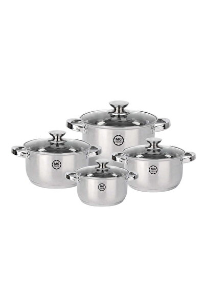 MG HOME SET DE 4 OALE VERSO STEEL COMPLET 8 PIESE INOX INDUCȚIE