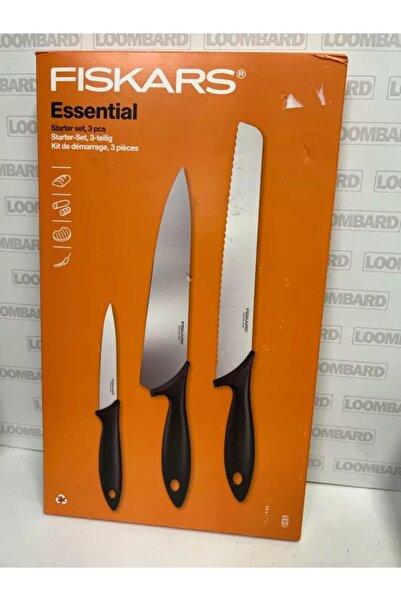 FiSKARS SET DE CUȚITE 3x CUȚIT DE BUCĂTĂRĂ, CUȚIT DE PÂINE, CUȚIT DE LEGUME, ...