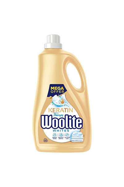 Woolite Detergent de rufe cu terapie cu cheratina pentru alburi 3 x 3600 ml