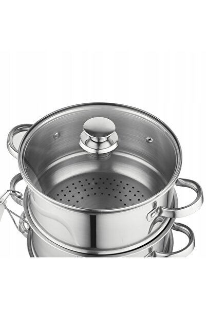 FLORINA SOKOWNIK Oală pentru gătit la aburi, din oțel inox, pentru sucuri, co...