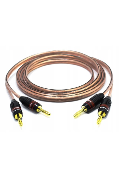 NO BRAND CABLU PENTRU DIFUZOARE CU CONECTORI BANANA, 5 m, 2x2,5 mm², cupru OF...