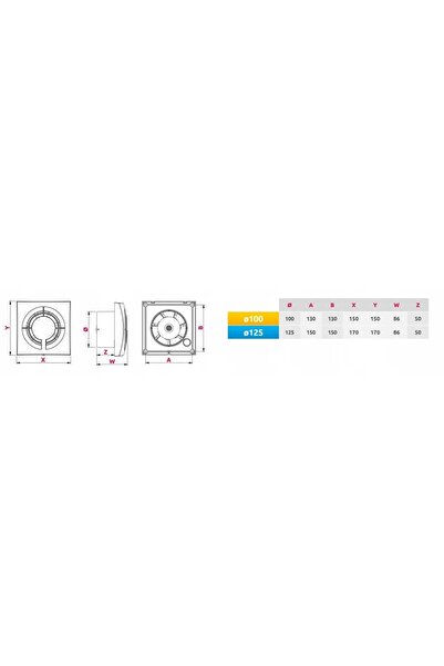 NO BRAND Ventilator baie fi100 mm cu rulment cu bile standard, flanșă scurtă