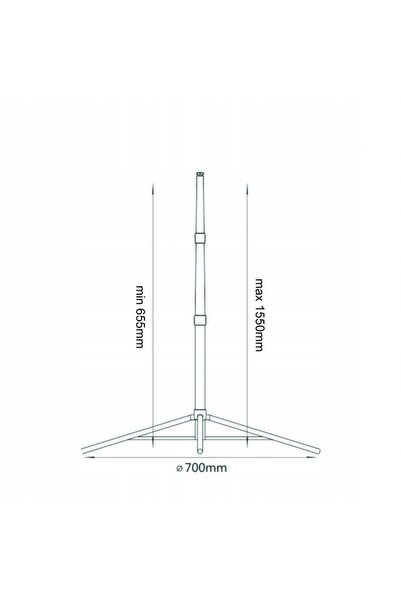 ecolight Trepied pentru lumină LED, pentru lămpi cu halogen, construcție dubl...