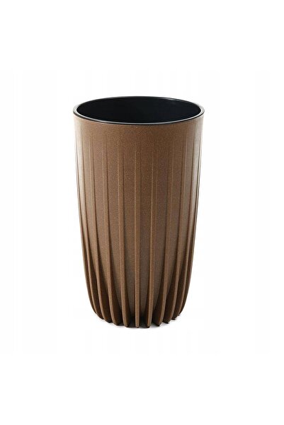 HowHomely Ghiveci pentru terasă, balcon, grădină, MARE ÎNĂLȚAT, eco-bronz + i...