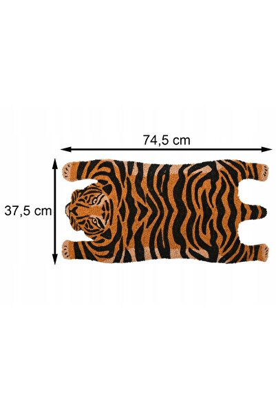 Esschert Design Covoraș decorativ Tigru din fibră de cocos, 75 cm