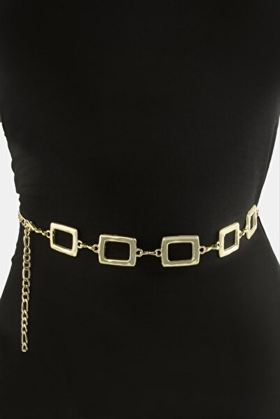 ZERO LAND Nhr-Hlss Rectangular Metal Chain Belt (175822) - Yellow