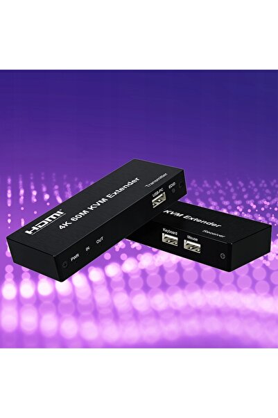 Spacetronik Cablu prelungitor HDMI KVM USB 1080p EDID prin pereche torsadată ...