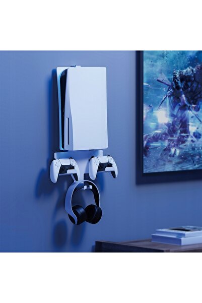 NO BRAND Suport de perete pentru consolă Playstation 5 cu suport pentru contr...