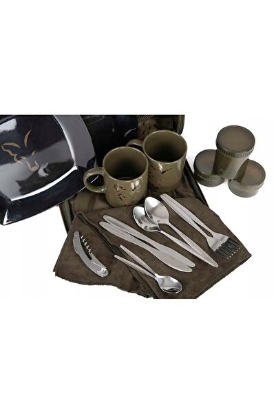 NO BRAND DINN Set de luat masa pentru 2 persoane, cu sac de camping Fox Camolite