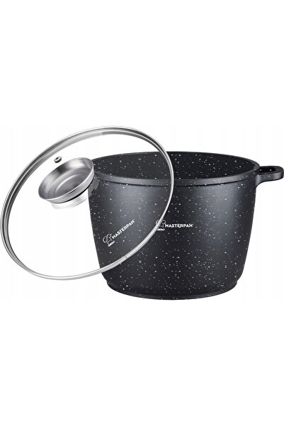 NO BRAND Oală mare de 10L cu efect de marmură, cu capac și sistem de control ...
