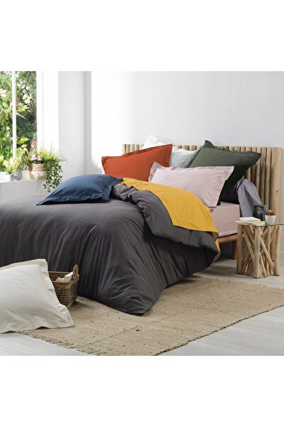 Douceur D'INTERIEUR FAȚĂ DE PLAPUMĂ gri, din bumbac, percale, 240x220