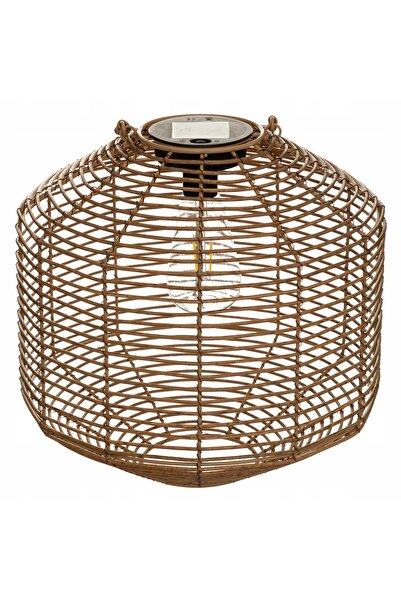 Atmosphera Lampă solară de grădină cu suport, din ratan, stil Boho, alimentat...