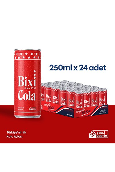 BİXİ Kola 250ml x 24 adet Yerli Üretim