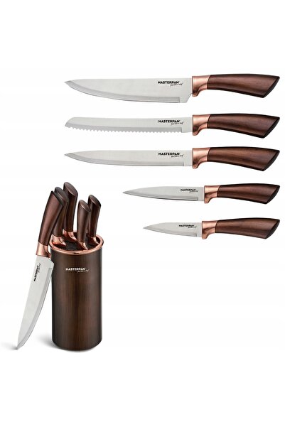 Masterpan Set complet de cuțite de bucătărie în bloc, 6 piese, OSTRE Premium