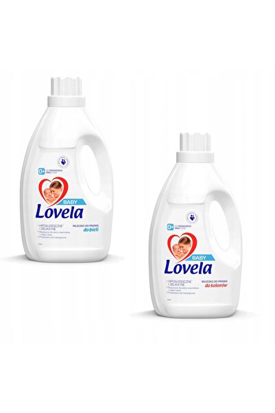 LOVELA Baby Milk detergent de rufe pentru alb și colorat 2x 1,45 + Kit pentru...