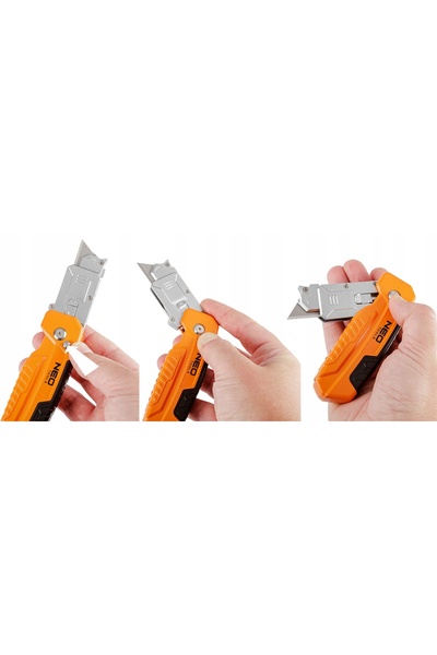 NEO Tools CUȚIT PLIABIL NEO CU LAME INTERCHANGABILE RAPESOVA CU RĂZĂTOARE +2 ...