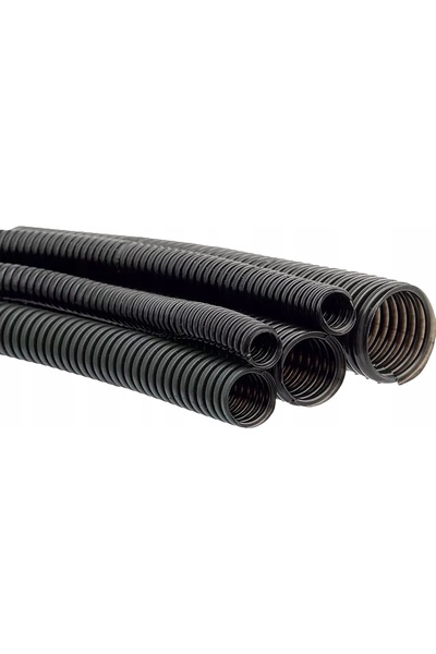 PAWBOL Peszel Tub flexibil ondulat negru de protecție auto 12x9mm 100 m
