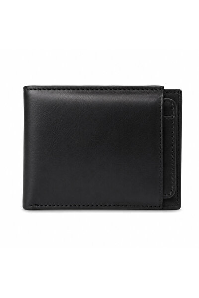 MASSARELLI Genuine Leather Horizontal Black Men's Wallet with Gift Box Mcz3003B