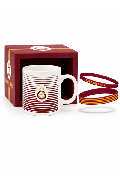 Galatasaray Licensed Fan - Boxed Ceramic Mug Silicone Wristband