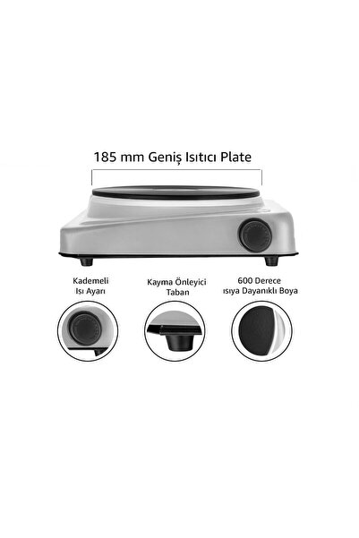 AWOX Lotus Tek Gözlü Elektrikli Ocak Plate 185MM.1500W