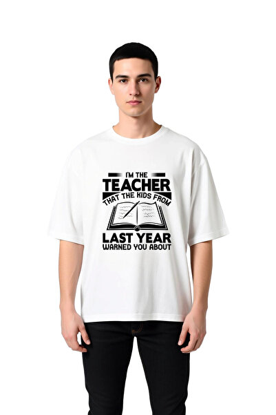 PayBuy Men's Oversize Humor Printed T-Shirt Teacher Themed Graphic Pattern Re...