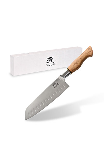 Shiori Shibuki Santoku - cuțit de bucătar universal, multifuncțional, fabrica...