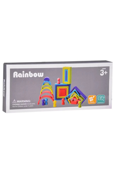OEM Joc constructie Montessori din lemn - 28 piese , multicolor