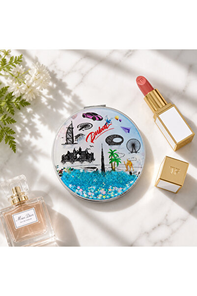 ARIANA Dubai Souvenir Folding Pocket Mirror, Portable Travel Cosmetic Mirror ...