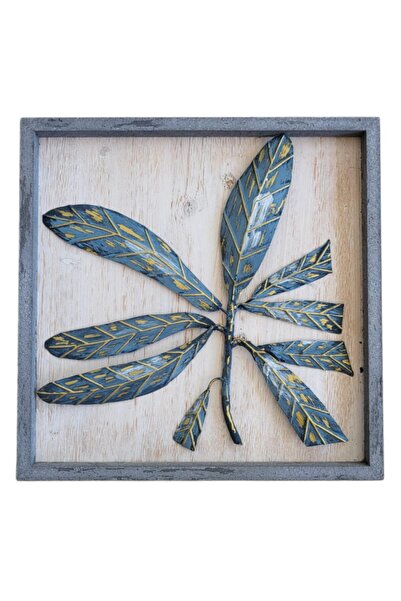 OEM Decoratiune de Perete 3D – Crenguta de Maslin in Relief cu Accente Aurii ...
