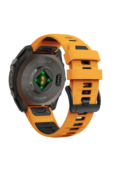 Choice14 QuickFit 22mm Orange Black 1:1 Fenix8 Watch Band For Fenix 8 Pro 47m...