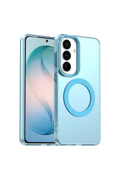 Techsuit Husă pentru Samsung Galaxy S26 Plus, CandyCase MagSafe, alb - albastru