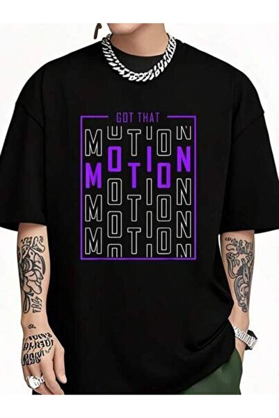 23ERVA تي شيرت Green Got Motion Green Print ذو رقبة دائرية وأكمام قصيرة مريح،...