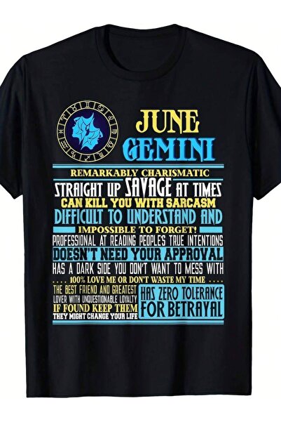 45 BPM Zodiac-Themed Men's-Shirt, Those Born In June, Featuring Symbol And Ch...