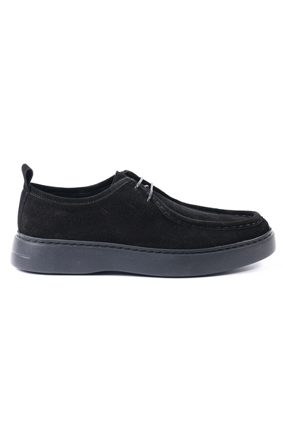Tuna Genuine Suede Leather Black Eva Sole Casual Men's Shoes - E4807