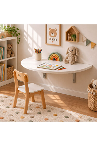 Ratemo Mobilya Montessori Katlanabilir Duvar Masası Çocuk Aktivite Masası | A...