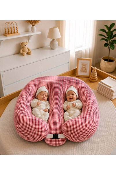 AHSEN TASARIM Twin Baby Breastfeeding Pillow, Breastfeeding Pillow, Feeding P...