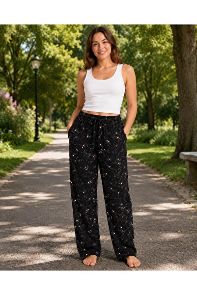 Derya Kurşun Pants with Pockets and Elastic Waistband 0573-09