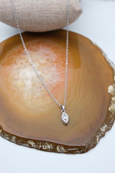 Serenite Collection Spare Silver Color Zircon Necklace