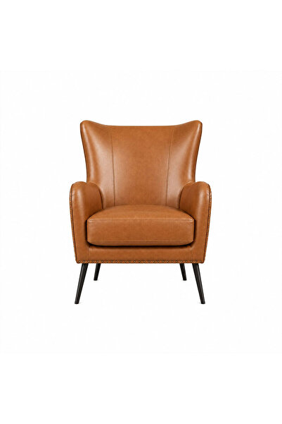 homejoyz Leather Armchair with Swedish Wood - Vienna - 76X82X99 cm - Light Brown