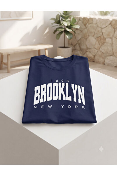 UNCİA OUTDOORS Women'S/Men's Unisex Brooklyn New York Printed Crew Neck Overs...